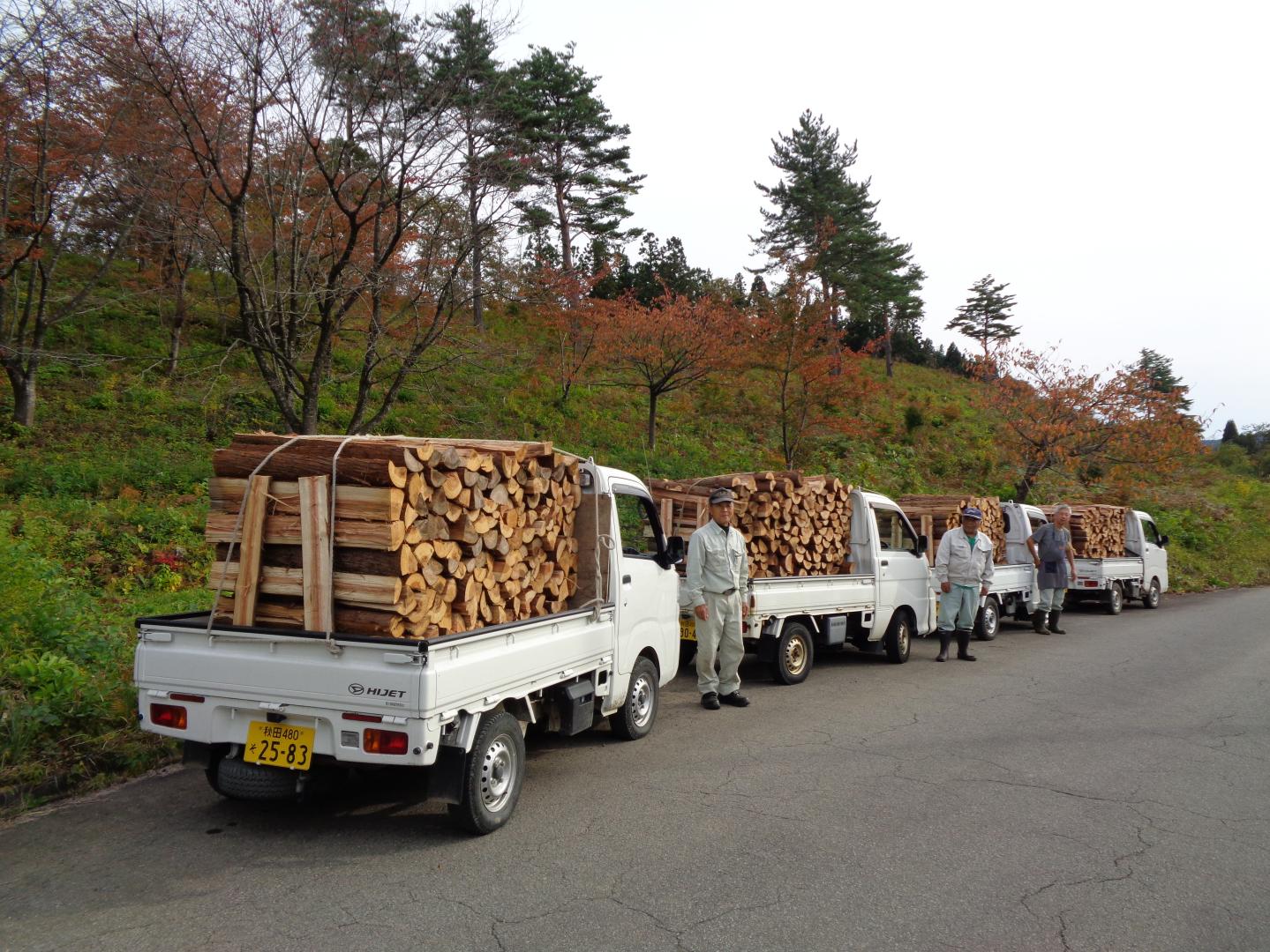 薪づくり倶楽部（運搬時の様子）